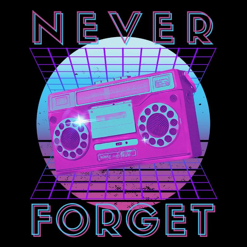 Never Forget Retro 80er 90er Nostalgie
