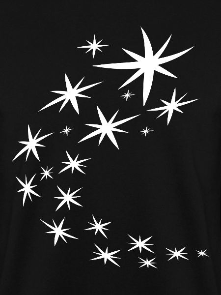 Weisses Sternenbogen Design