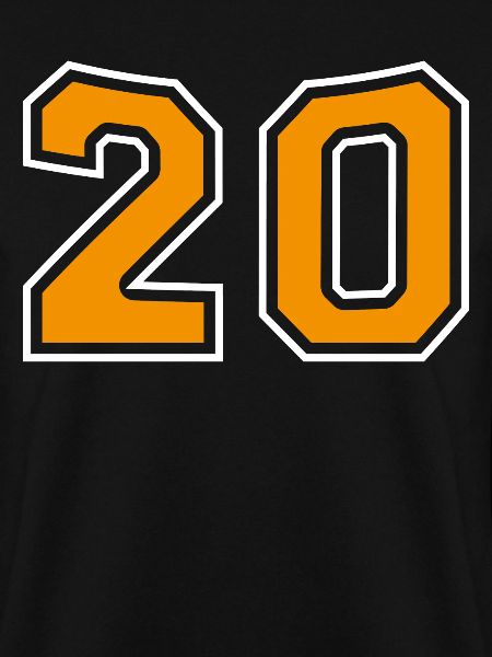 Zahl 20 Orange