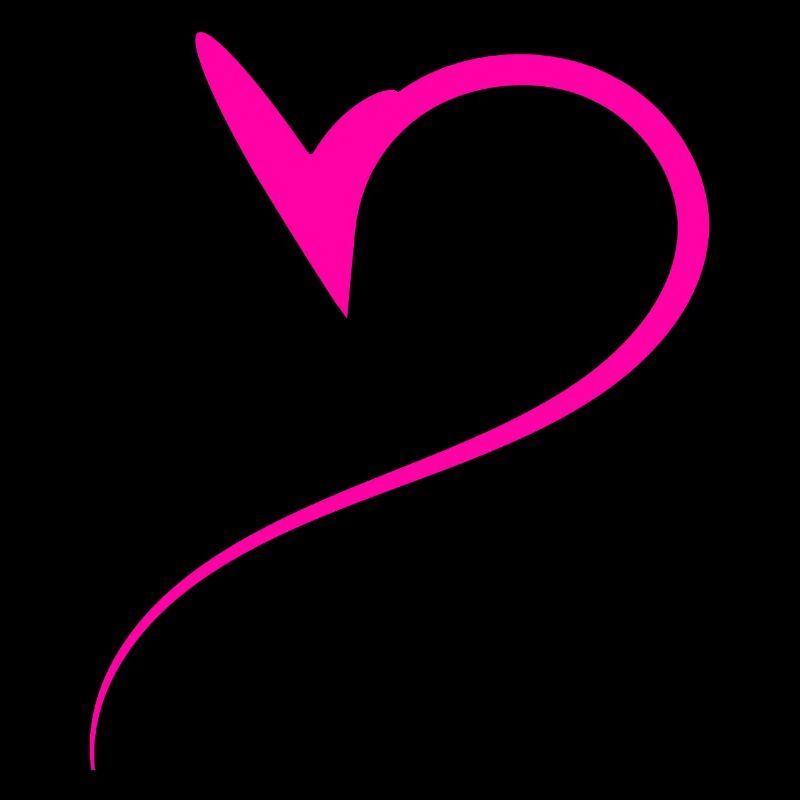 Halbes Pinkes Herz Simpel