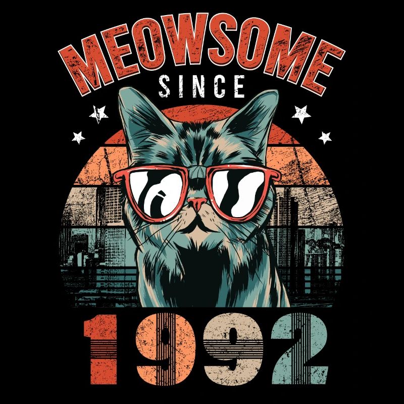 Meowsome 1992 Année de naissance 1992 Anniversaire du chat