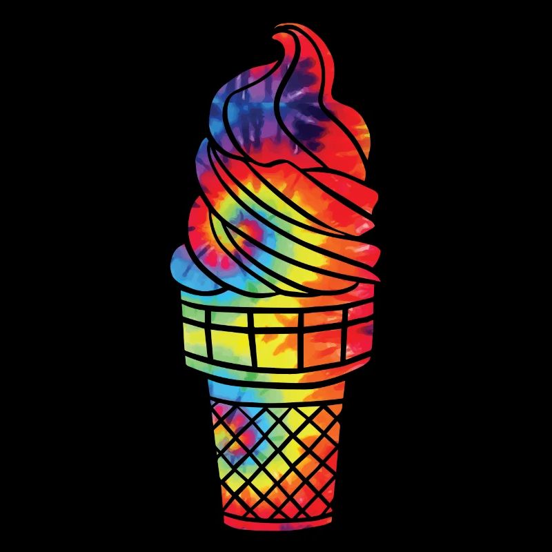 Ice Cream Tie Dye Cone Sundae