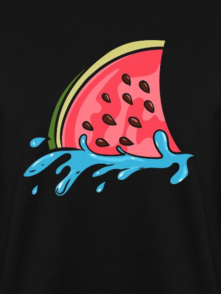 Haifischflosse als Wassermelone