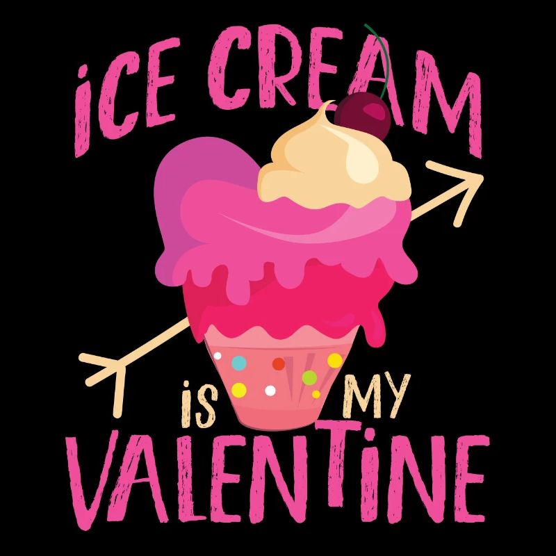 Crème glacée Valentines Day Coeur