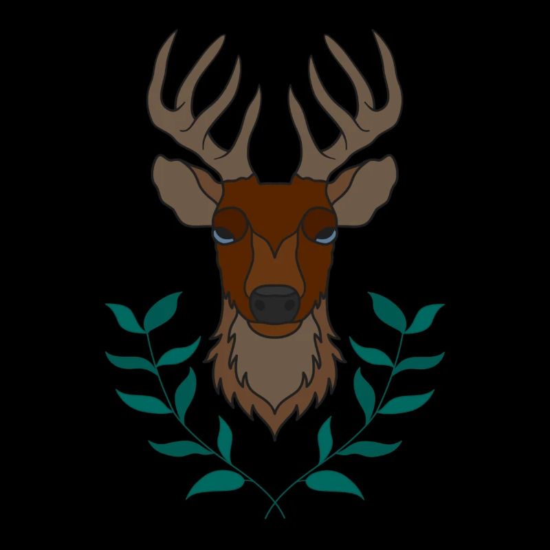 Rothirsch Geweih mit Hirschgeweih