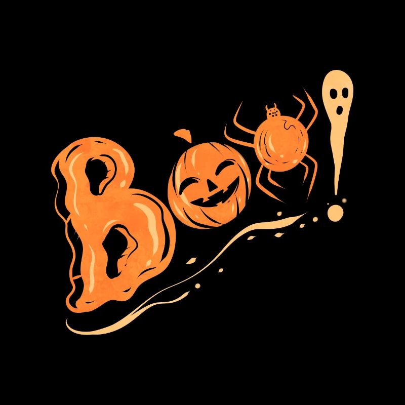 Boo Pumpkin Spider Ghost Scary Halloween
