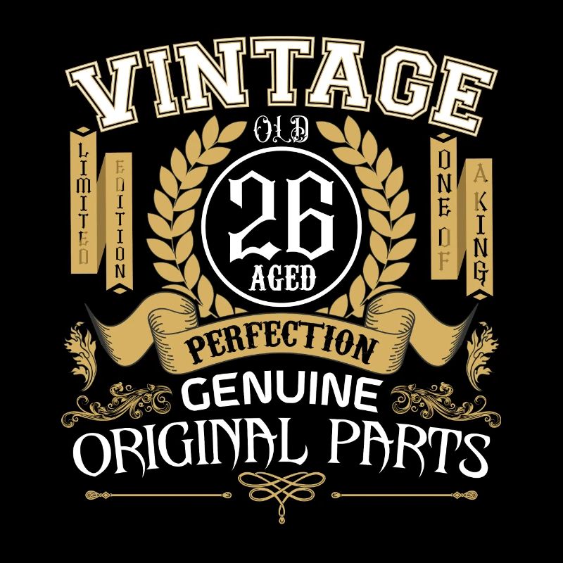 Vintage 26 ans - cadeau d'anniversaire 26 ans