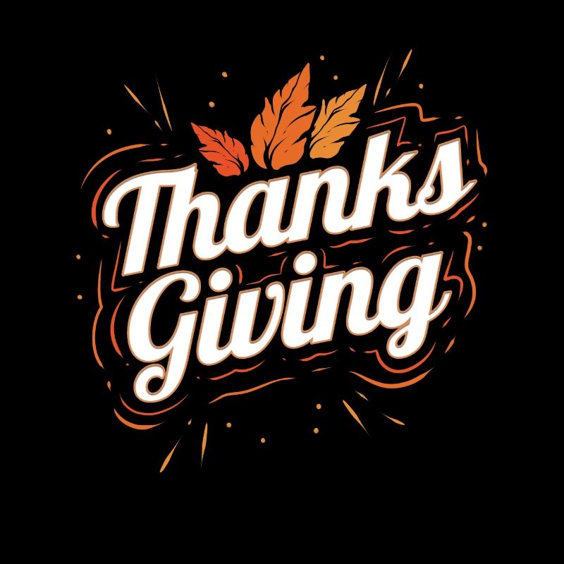 Logo des feuilles brunes pour Thanksgiving