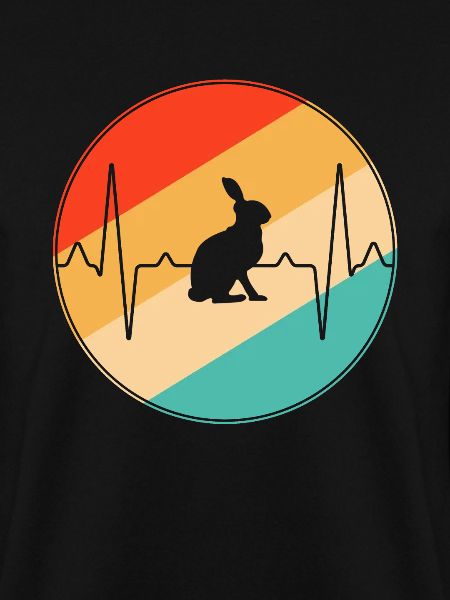 Hase Retro Herzschlag