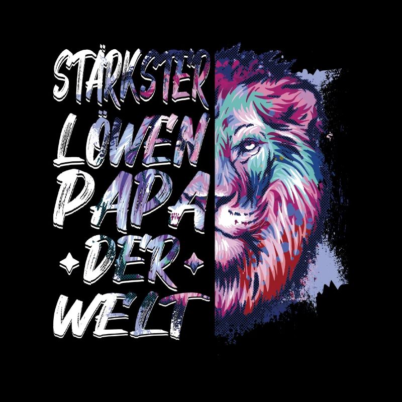 Löwe | Vintage | Geschenk | Bester Papa der Welt