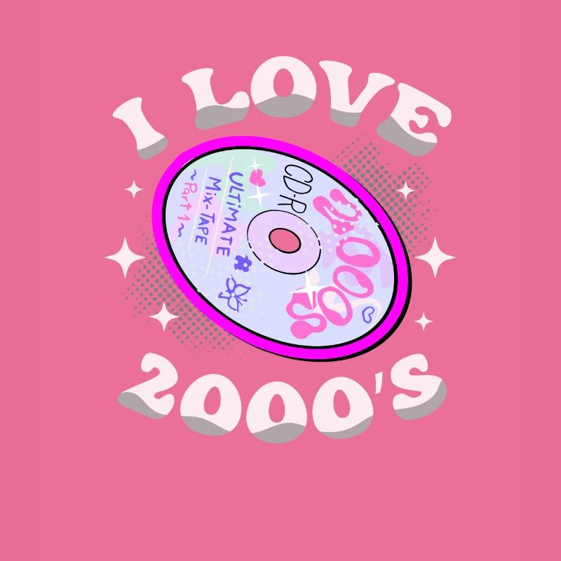 J’aime les années 2000 Décennie 2000 Ère Millénium Millésime