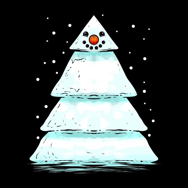 Bonhomme de neige en forme d’arbre de Noël pour Noël