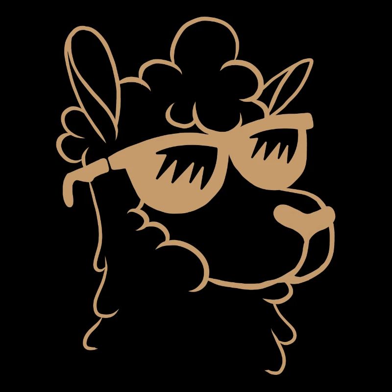 Llama Farmer Alpaca Llama - Cute Llama Head Llama