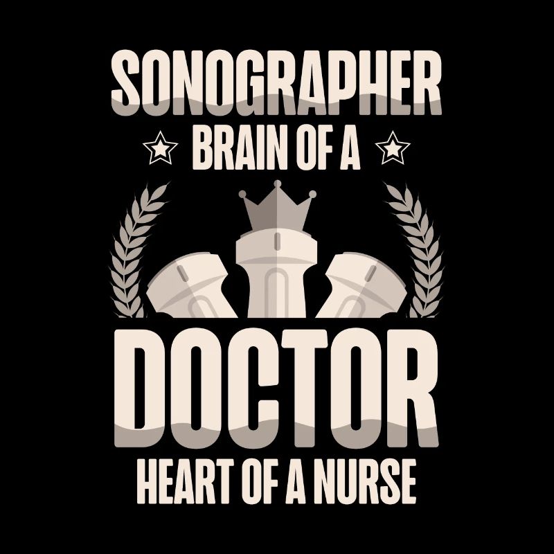 Sonographer Gehirn Eines Arztes Herz Einer