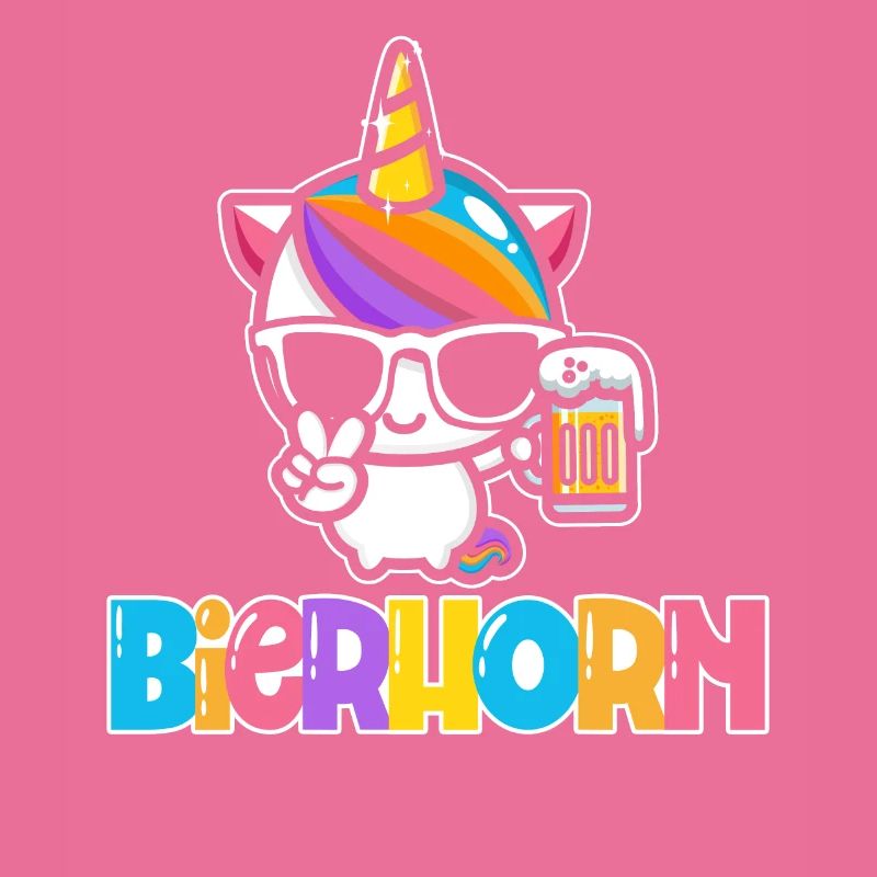 Bierhorn Einhorn Bier Party Einhörner