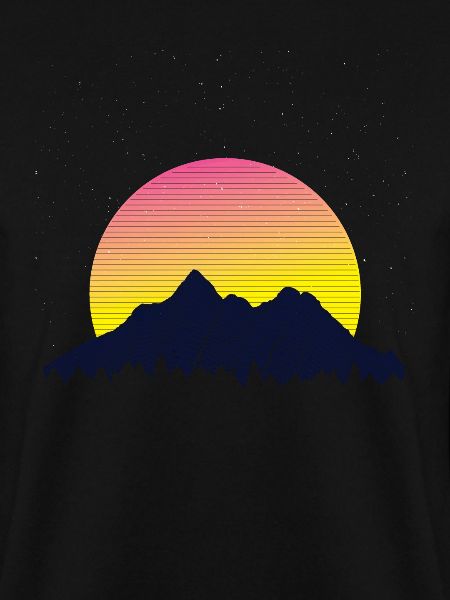 MOUNTAIN RETROWAVE SUNSET
