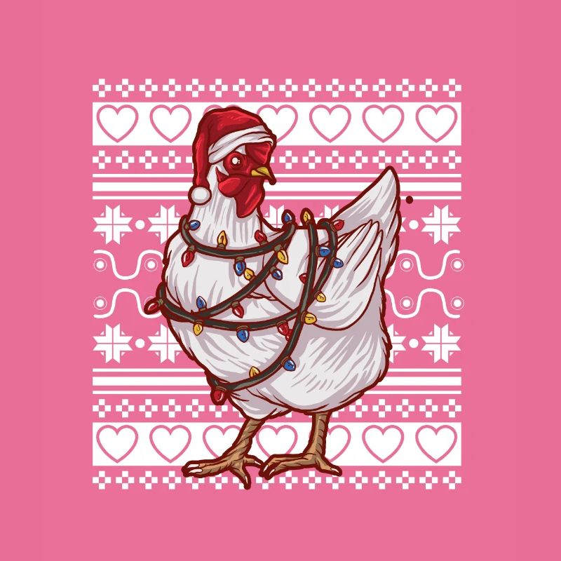 Pull de Noël moche Tshirt Poulet de Noël