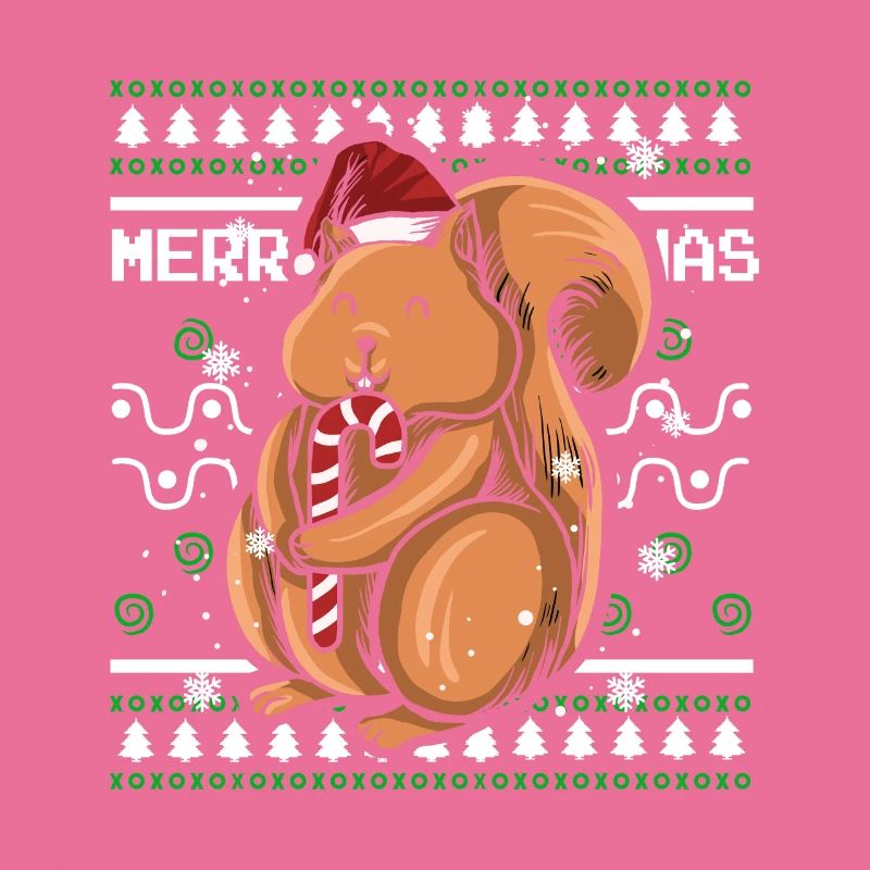Pull de Noël moche Écureuil de Noël