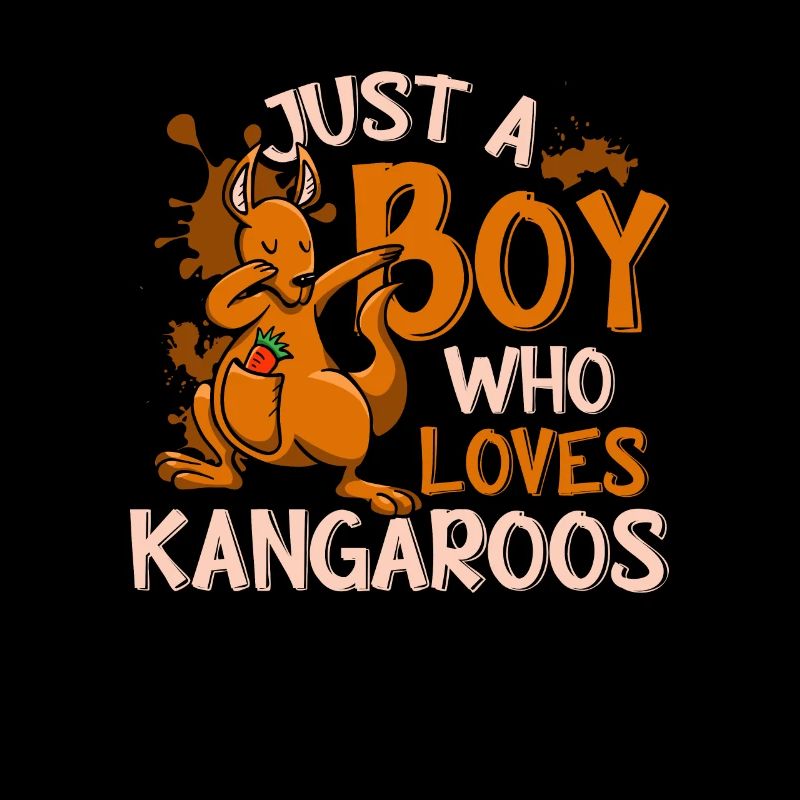 Nur Ein Junge, Der Kängurus Australien Tier Liebt