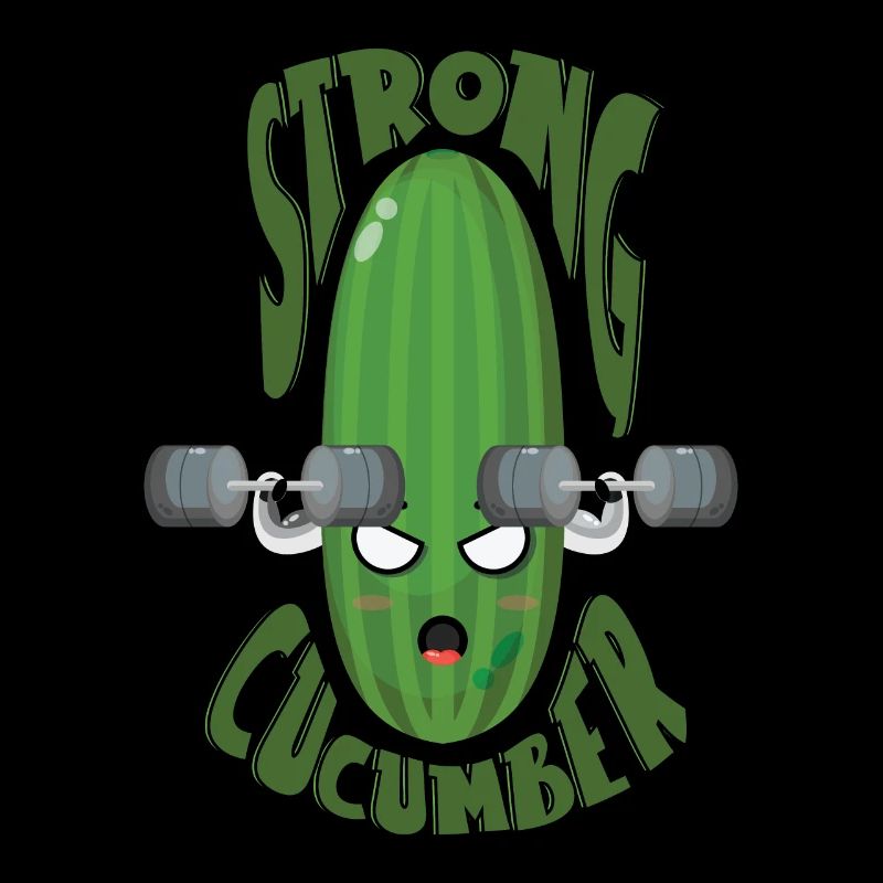 Strong Cucumber Végétarien Végétalien Bodybuilder