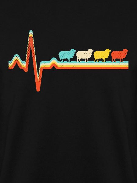 Schaf Retro Herzschlag