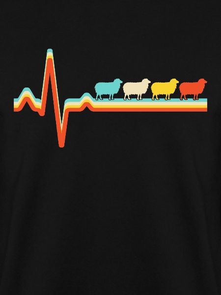 Schaf Retro Herzschlag