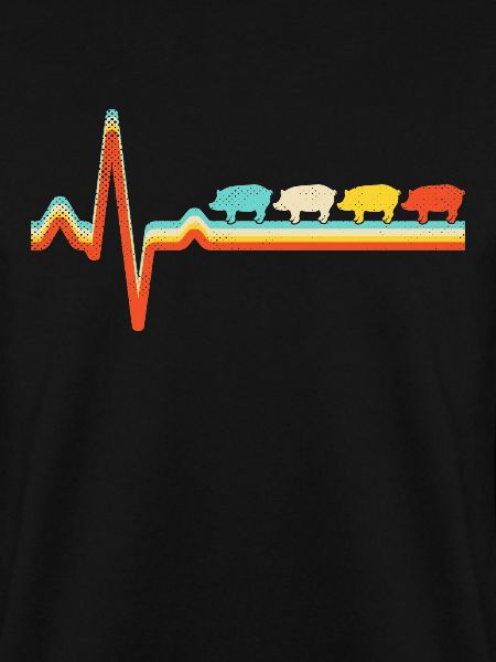 Schwein Retro Herzschlag