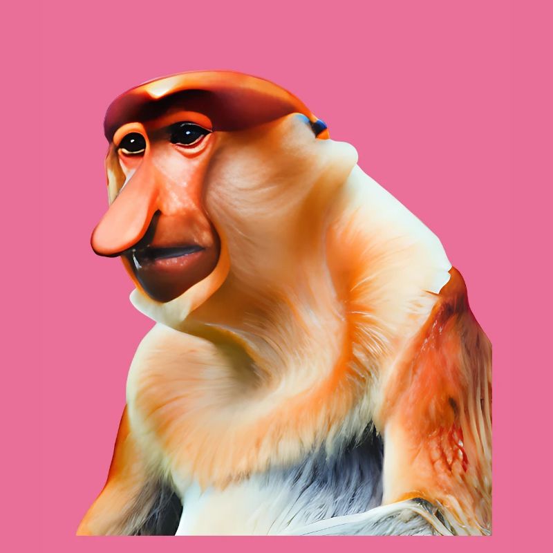 The exotic proboscis monkey