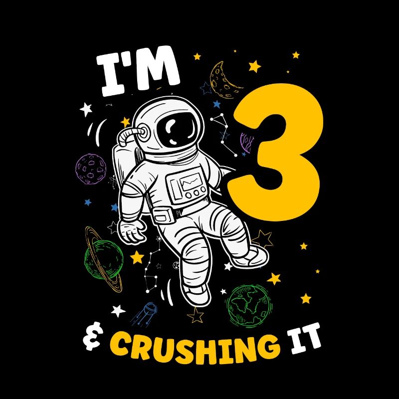 Je suis 3 Science Future Scientist Joyeux anniversaire