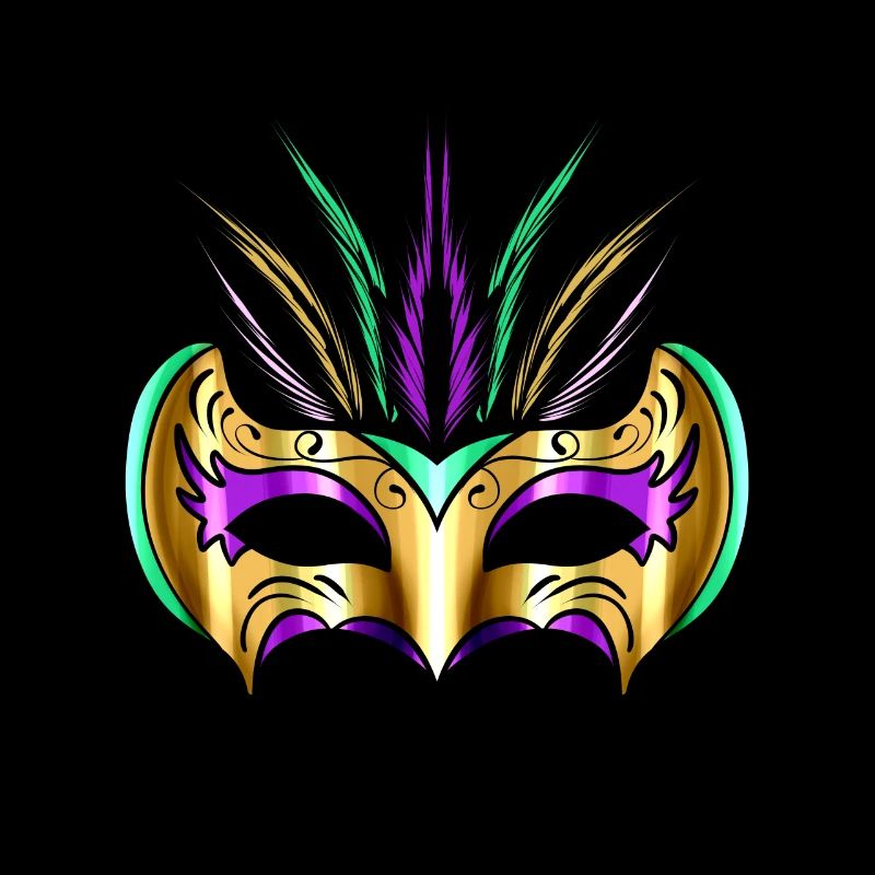Masque jaune doré pour Mardi Gras