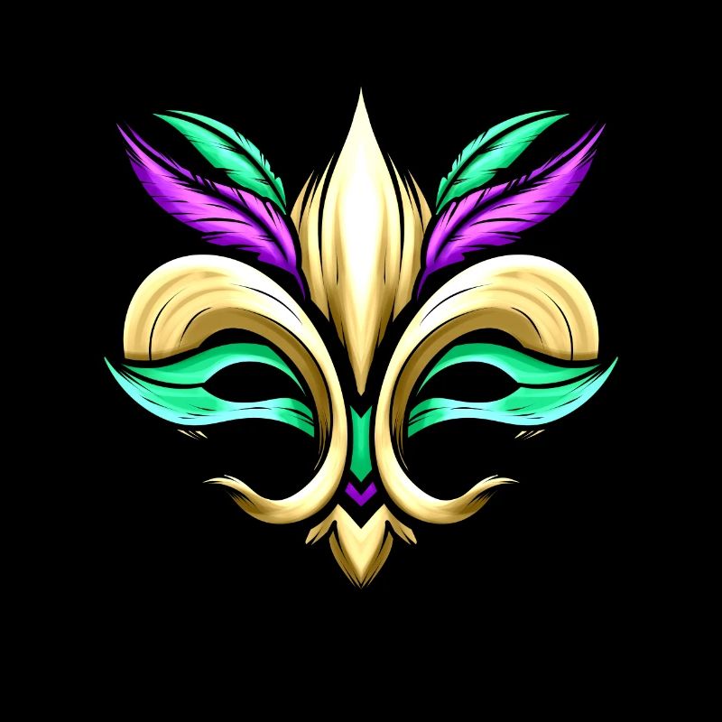Combinaison de masque et fleur de lis pour Mardi
