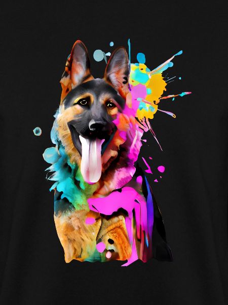 Farbkleckse Schäferhund