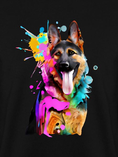 Farbkleckse Schäferhund