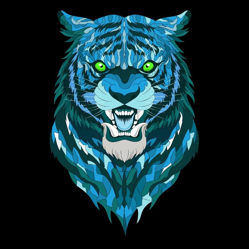 Funny Tiger Geometric Style
