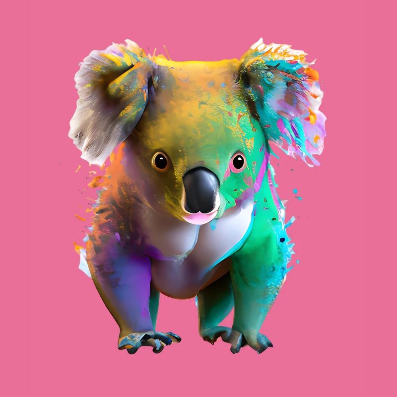 Koala dans l’explosion de couleurs