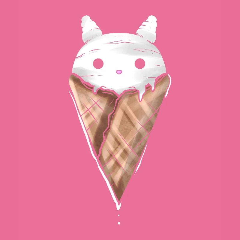 Sweet Easter Rabbit Ice Cream Cone On Easter