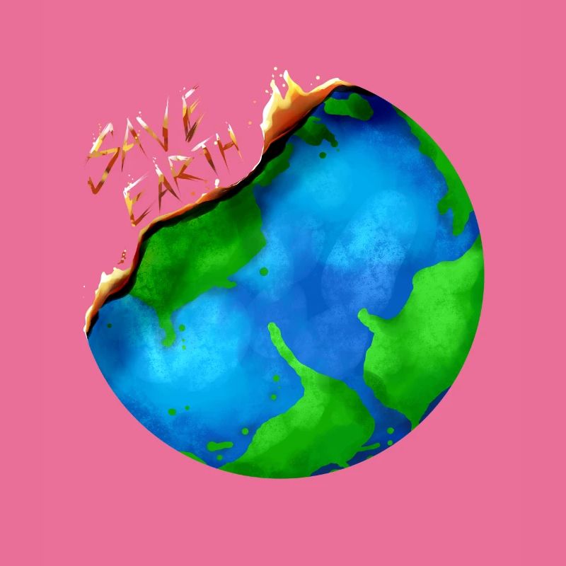 Burning Earth Globe - Save Earth For Earth Day