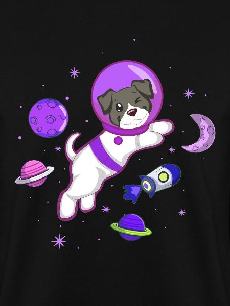 Welpe Hundehalter Astronaut