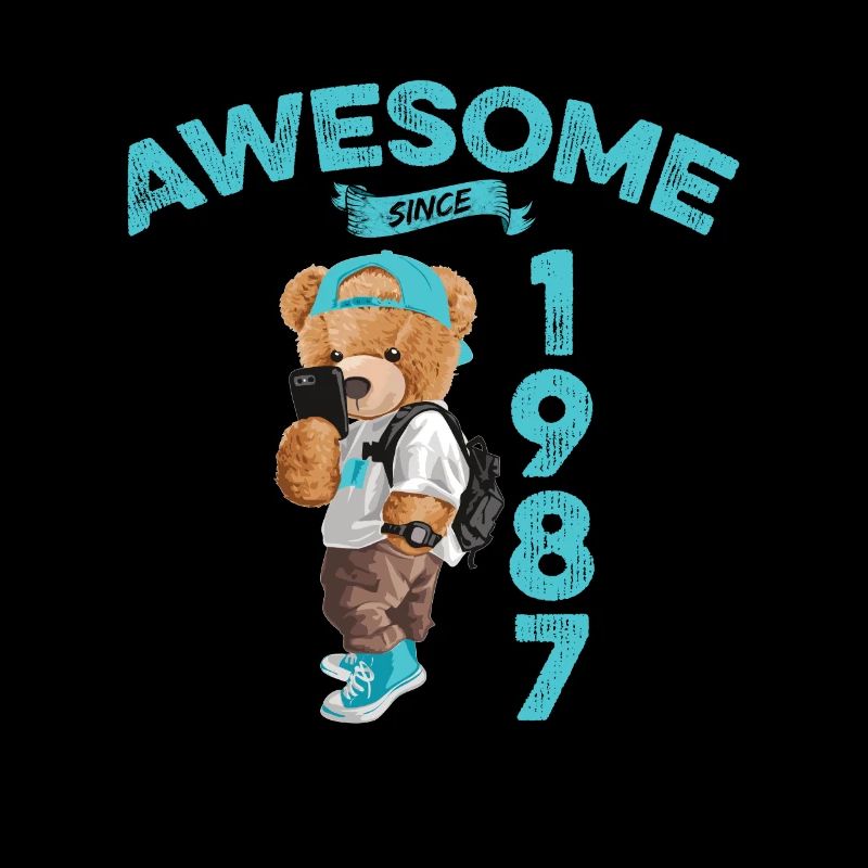 1987 Geburtstag Teddy Bär Awesome since