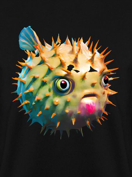 Aufgeblähter Kugelfisch