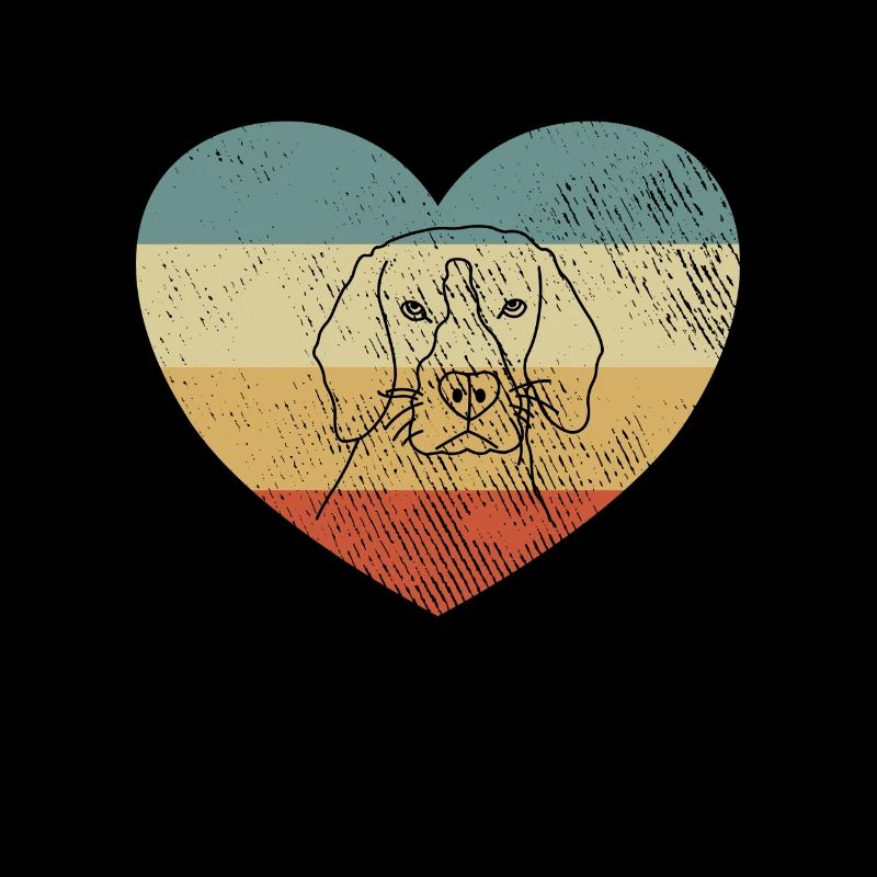 Hund Hundekopf Retro