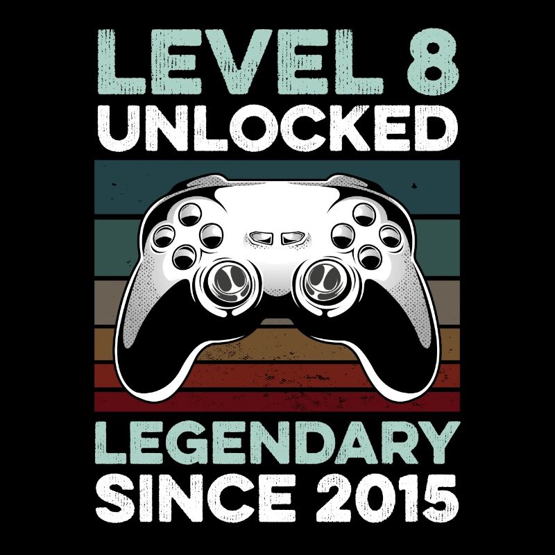 Level 8 Years 8th Birthday Year 2015 Young Gamers