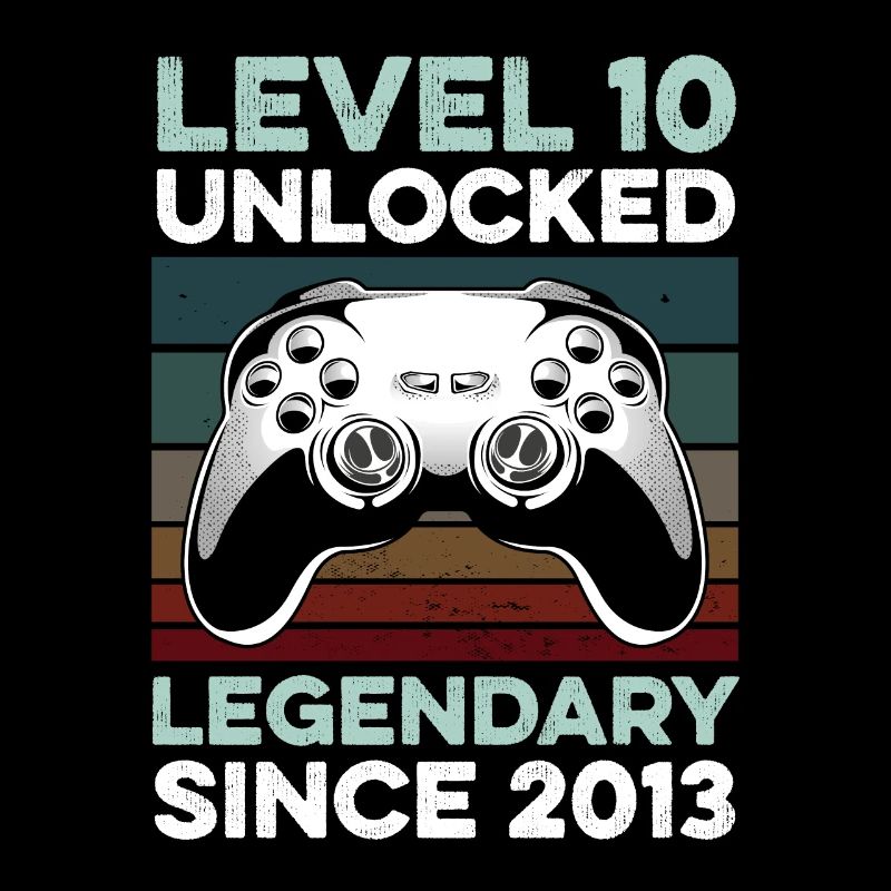 Level 10 Jahre Geburtstag Jahr 2013 Gamer Junge