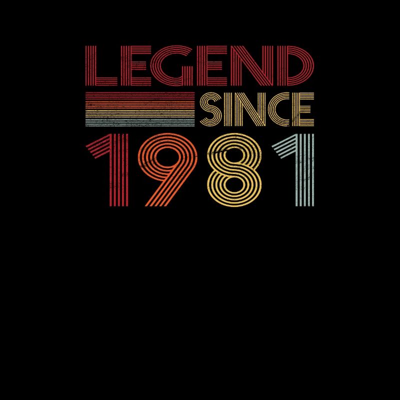 1981 Geburtstag Legend since Retro Vintage