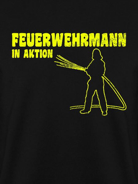 Feuerwehrmann in Aktion