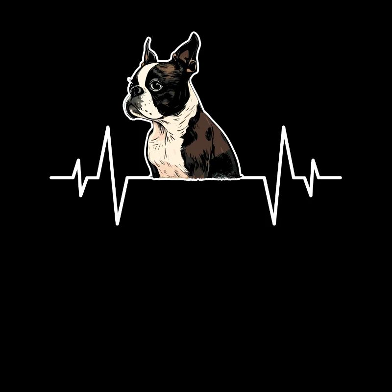 Boston Terrier Chien battement de cœur
