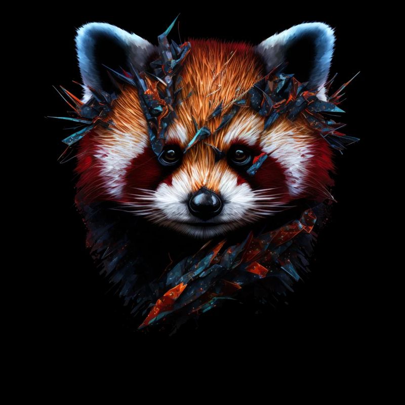 Roter Panda Geschenk Pandabär Kunst Tier Zoo Motiv