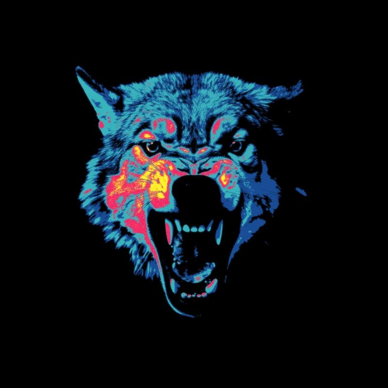 Loup coloré