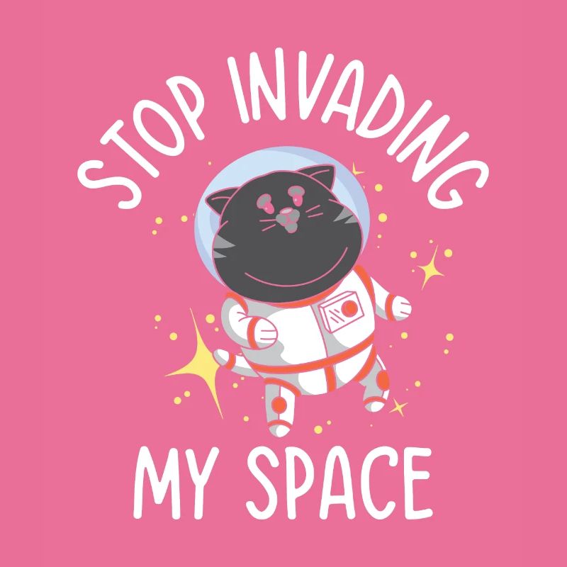 Astronaute de chat ronronnant dans l’espace