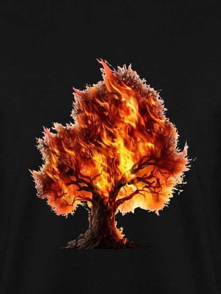Baum in Flammen